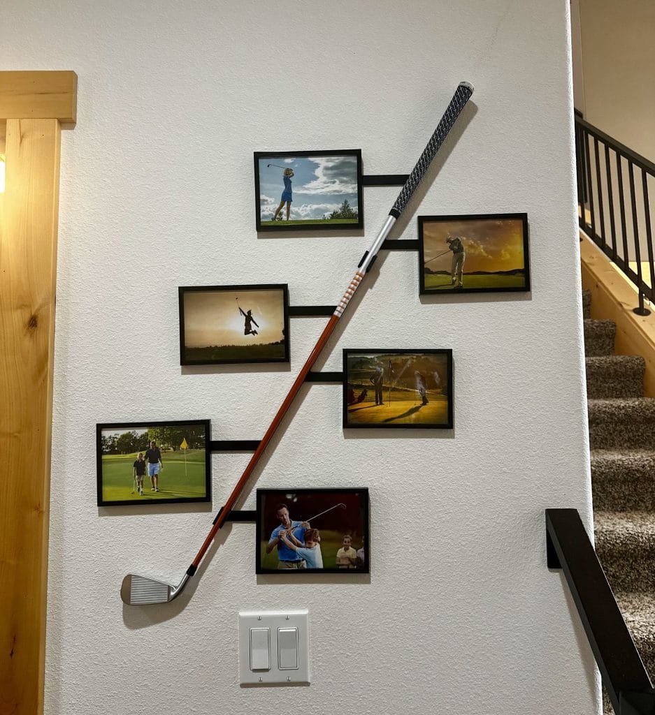 Golf Club Frame with Picture Frames