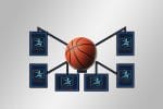 Basketball Frame with Horizontal and Vertical Pictures - empty frames