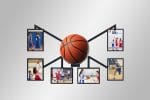 Basketball Frame with Horizontal and Vertical Pictures
