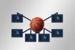 Basketball Frame with Horizontal Pictures - empty frames