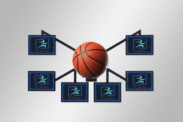 Basketball Frame with Horizontal Pictures - empty frames