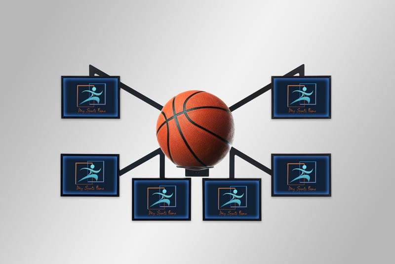 Basketball Frame with Horizontal Pictures - empty frames Basketball Frame with Horizontal Pictures - empty frames