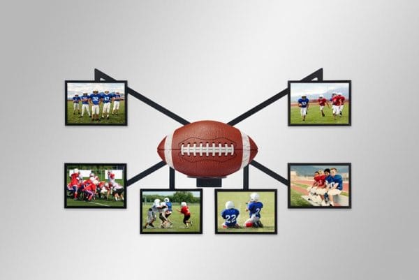 Football Frame with Horizontal Pictures 2