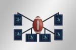 Football Frame with Horizontal and Vertical Pictures - empty frames