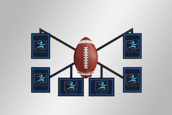 Football Frame with Horizontal and Vertical Pictures - empty frames