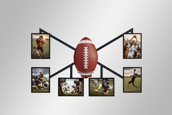 Football Frame with Horizontal and Vertical Pictures 2