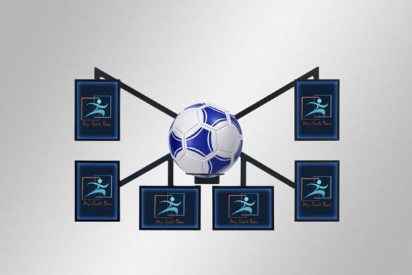Soccer Frame with Horizontal and Vertical Pictures - empty frames