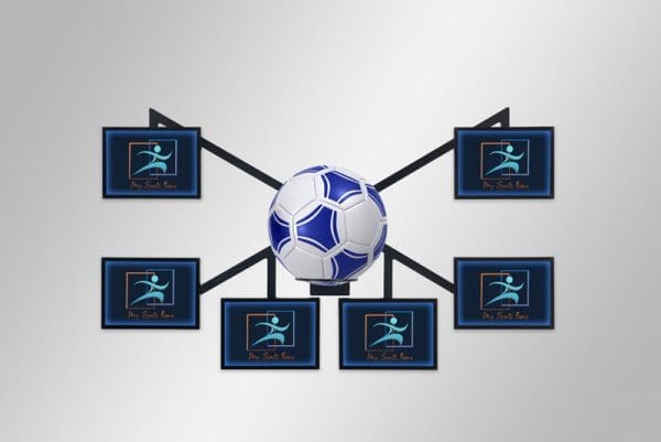 Soccer Frame with Horizontal Pictures - empty frames