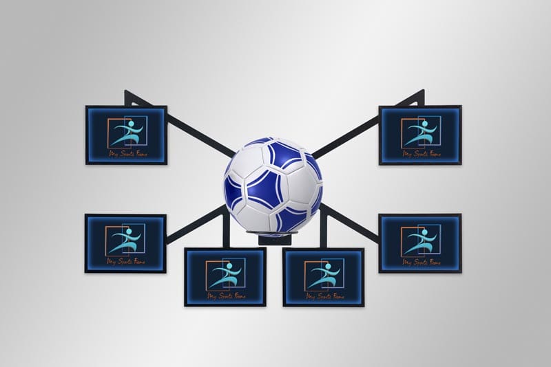 Soccer Frame with Horizontal Pictures - empty frames Soccer Frame with Horizontal Pictures - empty frames