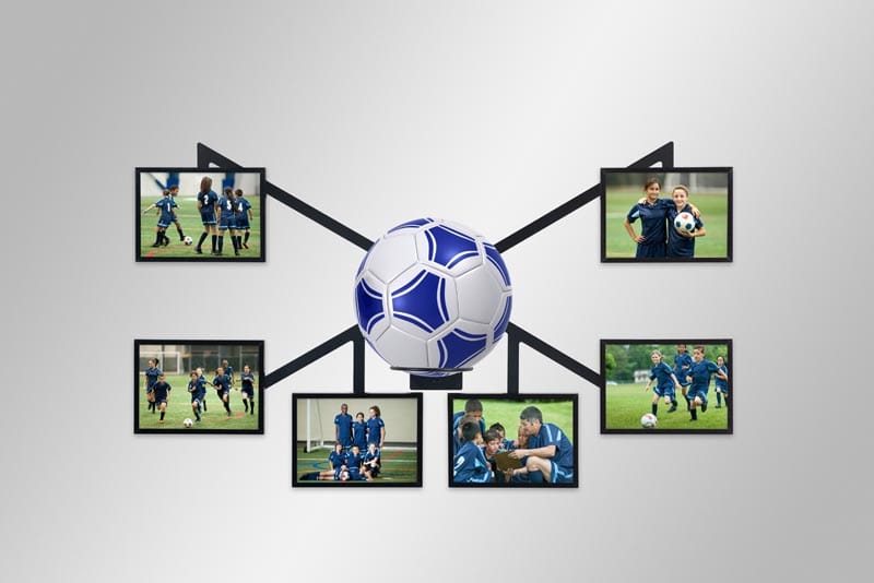 Soccer Frame with Horizontal Pictures Soccer Frame with Horizontal Picture