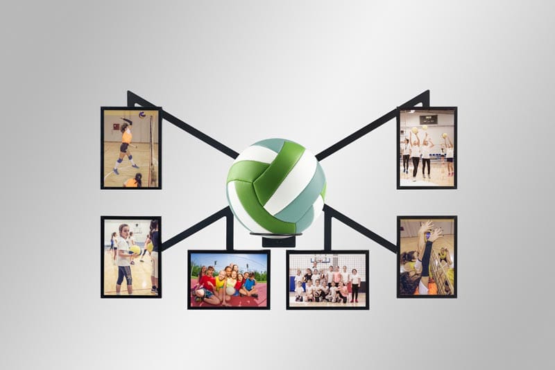 Volleyball Frame with Vertical and Horizontal Pictures Volleyball Frame with Vertical and Horizontal Pictures