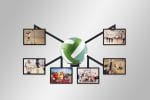 Volleyball Frame with Horizontal Pictures