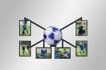 Soccer Frame with Horizontal and Vertical Pictures